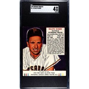 Vintage 1952 Redman Tobacco Ralph Kiner SGC 4